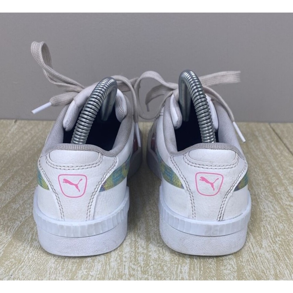 Puma Jada Swirl Sz 5C Shoes White Pink Low Top Tennis Shoes / Sneakers - Picture 5 of 10